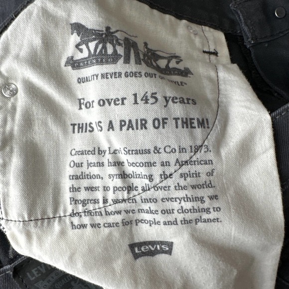 Levi Strauss & Co 541 Denim Jeans Straight Leg Zip Fly Black Size W33 L32 - Picture 10 of 11